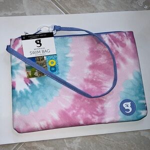 NWT GeckoBrands pink & Blue tie dye Swim Bag